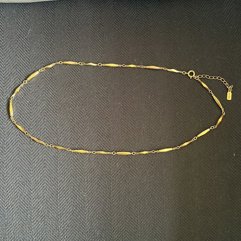 NWOT Gold necklace by Nikken. 18-20”. 23K gold plated magnetic technology.